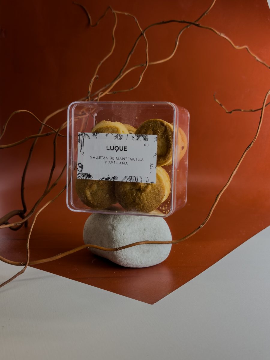 Galleta de mantequilla con disaronno y avellana